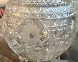 American brilliant cut glass centerpiece