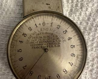 Vintage Geneva Lens Measure,,WOMCO Patten Date 1891