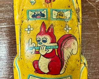 1950's - 60's Tin Comic Car . Made in Japan.