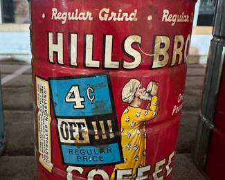 Hills Brothers 4 cents off tin.1950s
