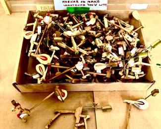 Piano hammer keys or could be wooden dogs or wooden guns or aliens or plant markers or what ever you can make them into