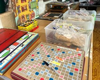Game boards, blocks, scrabble, all kinds of game parts