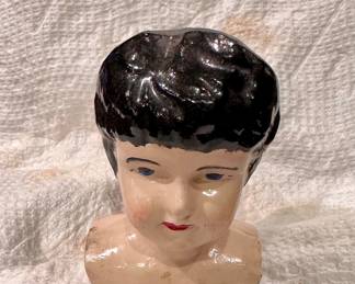 1880 German tin Minivera doll bust