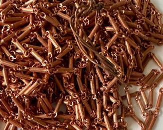 Copper jewelry chain by the foot