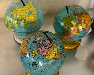 Vintage World Globe Bank c 1950s
