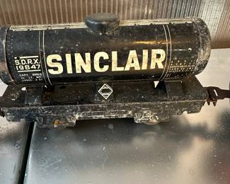 Sinclair gasoline tanker train. 1930s