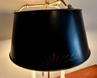 Detail of brass French bouillotte-style lamp shown in previous picture.