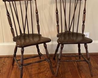 Vanleigh Furniture Windsor spindle chairs.  Two available.