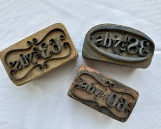Metal and wood stamp blocks...many more available.