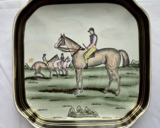Nora Fenton Designed equestrian plate made of Chinese porcelain in Macau.