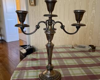 Pair of sterling candelabra