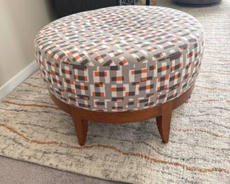 Modern Upholstered Circular Ottoman
