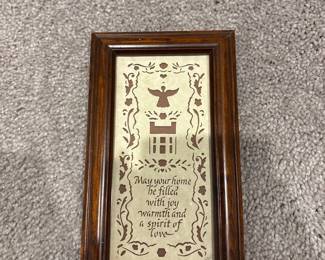 "May your home be filled with joy warmth and a spirit of love" framed artwork