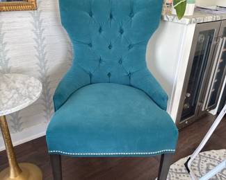Ethan Allen Passport Collection Nailhead Wingchair - Teal