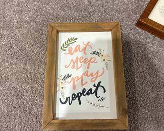 eat. sleep. pray. repeat. framed farmhouse decor