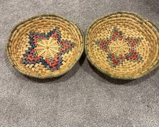 vintage Hopi Coil baskets - 1950s