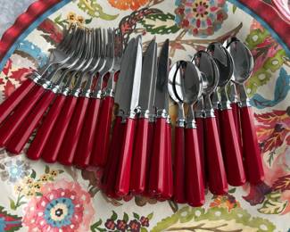 Pioneer Woman Cutlery with red handles