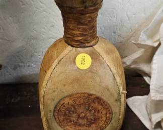 LEATHER WRAPPED DECANTER