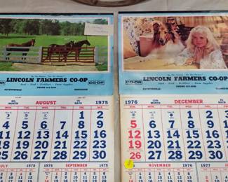 VINTAGE LINCOLN FARMERS COOP CALENDARS