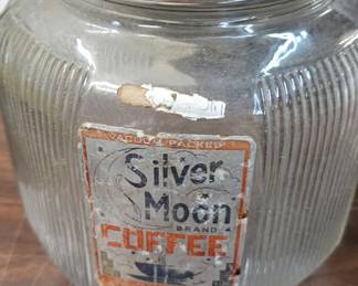 SILVER MOON COFFEE JAR WITH LID 
