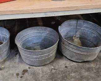 GALVANIZED TUB LOT