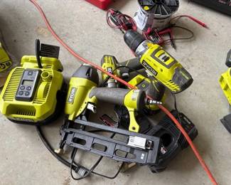 LOT OF RYOBI POWER TOOLS
