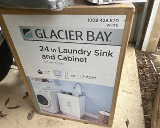GLACIER BAY 24IN LAUNDRY SINK AND CABINET