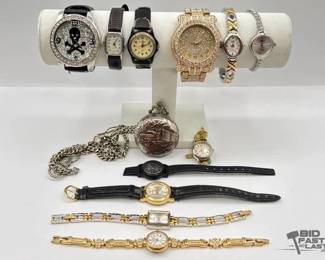 1156  12 Wrist Watches  Pocket Watches 