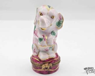 1942  Exclusive Chamart Elephant Limoges Trinket Box 