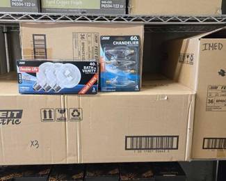 4036  3 Feit Electric Boxes Of Light Bulbs 