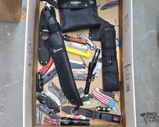 2660  Pocket Knives, Binoculars, Tomahawk  More 