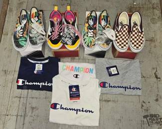 7166  NEW Vans Shoes  Champion Shirts 