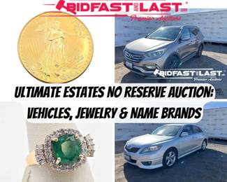 Ultimate Estates No Reserve Auction Vehicles, Jewelry Name Brands