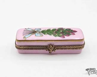 1944  Rochard Bouquet of Flowers Limoges Trinket Box 