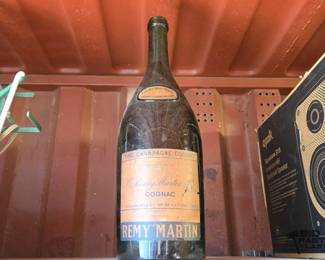 6002  Vintage Large Remy Martin Cognac Bottle 