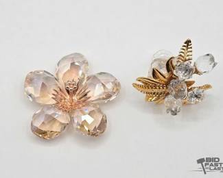 1962  Swarovski Crystal Silk Moonlight Paperweight  Wedding Bouquet Crystal Memories 