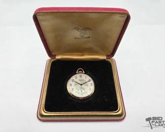 1102  Waltham 21 Jewels 10k Gold Filled Pocket Watch 