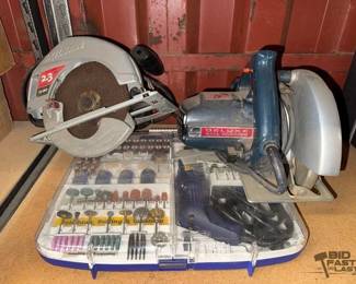 6066  2 Circular Saws  Rotary Tool Kit 