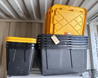 7674  9 Plastic Totes 