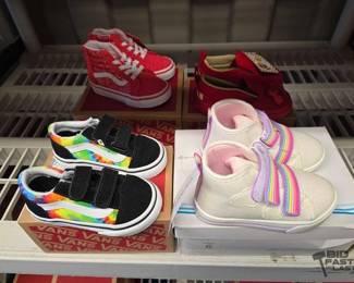 7078  NEW 4 Pairs of Vans  Carters Toddler Shoes 