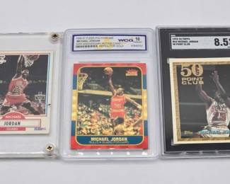 1806  3 Michael Jordan Chicago Bulls Collector Cards 