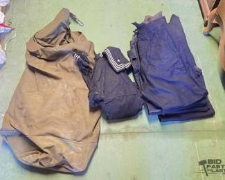 6022  Vintage Naval Wool Uniforms  Duffle Bag 