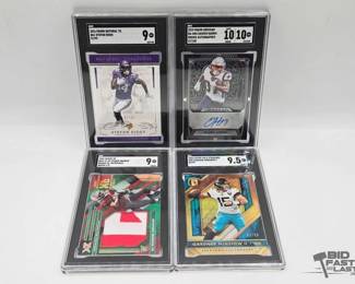 1812  4 NFL Player Collector High Graded Cards 