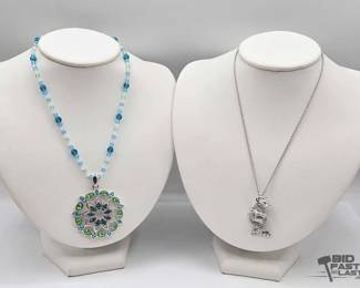 999  Dragon  Flower Swarovski Crystal Necklaces 
