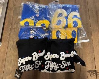 7568  NEW Rams 66 Jerseys and Super Bowl Hoodies 