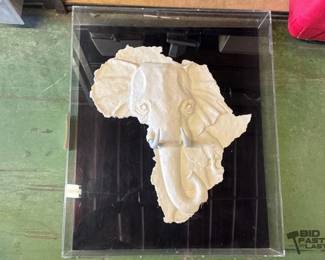 6072  Signed Patrick Jewett Limited Edition Framed Elephant Sculpture 