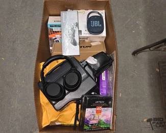 2678  JBL Clip Speaker, Sony Headphones  More 