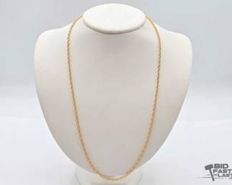 722  14k Yellow Gold Chain Necklace, 6.74g 