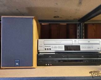 6016  JBL Speakers, VHS  DVD Combo Players 