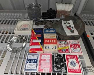8124  Decks of Cards, Ashtrays  More 